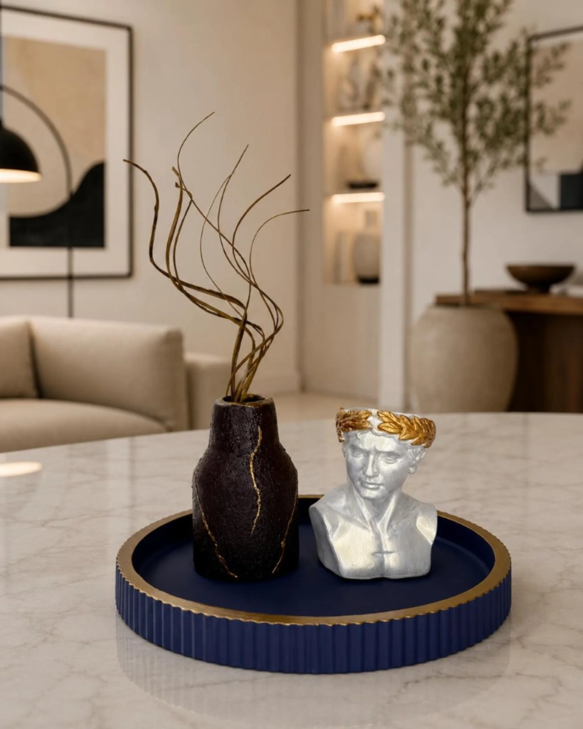 Piezas de porcelana artesanal colombiana
